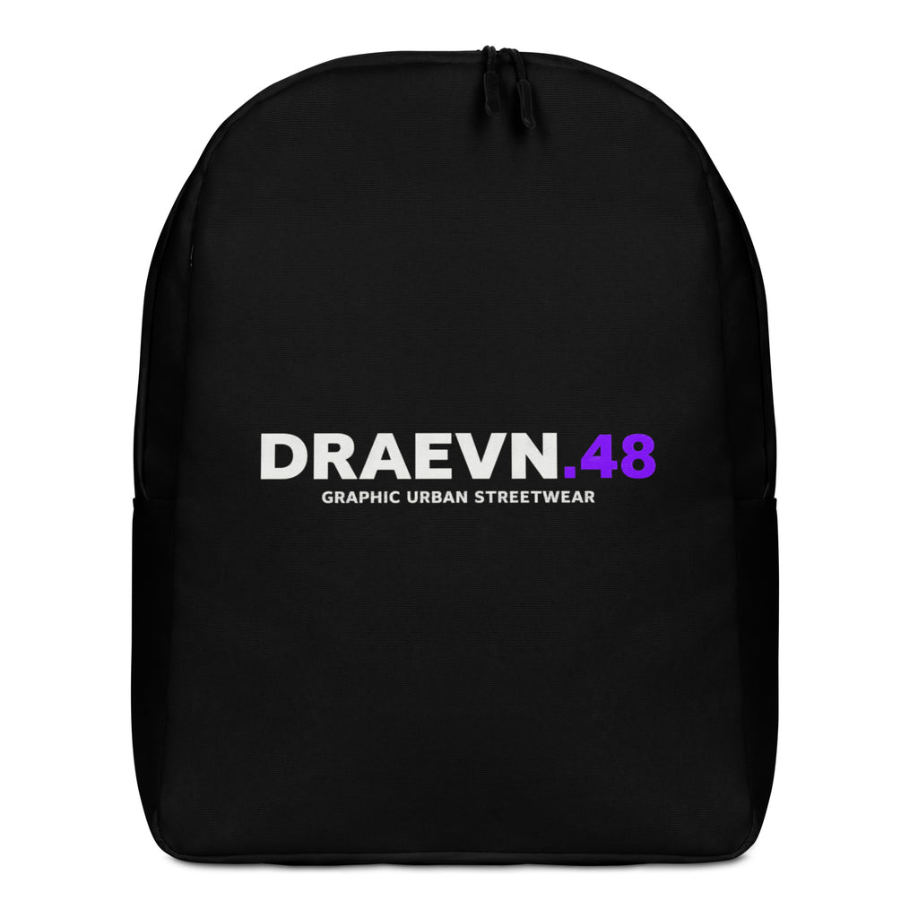 Minimal Logo Backpack – Black, front view
