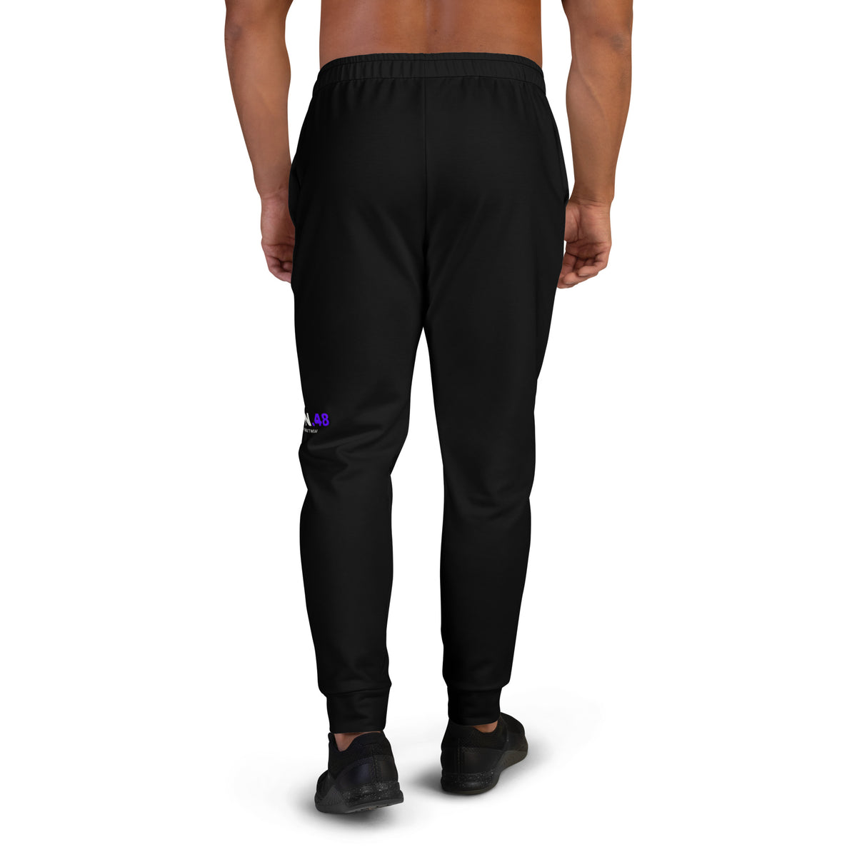 Minimal Logo Joggers – Black, back view
