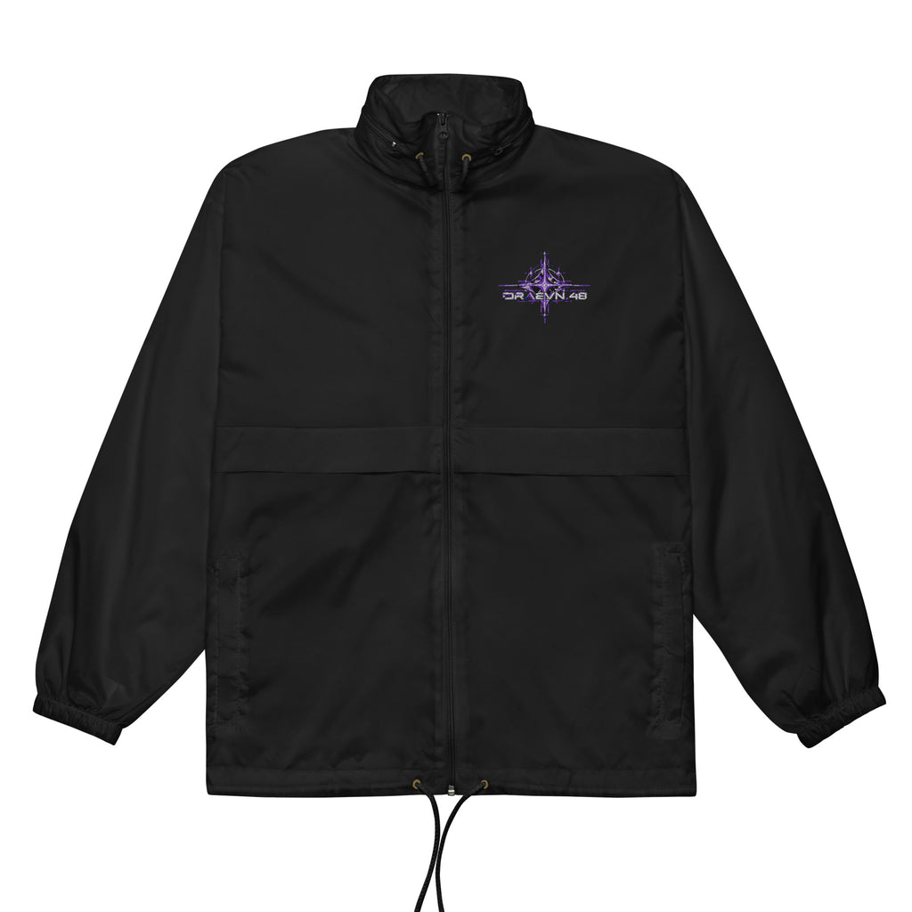 City Grid Windbreaker – Black, front view