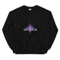 Neon Celestial Emblem Crewneck – Black, front view