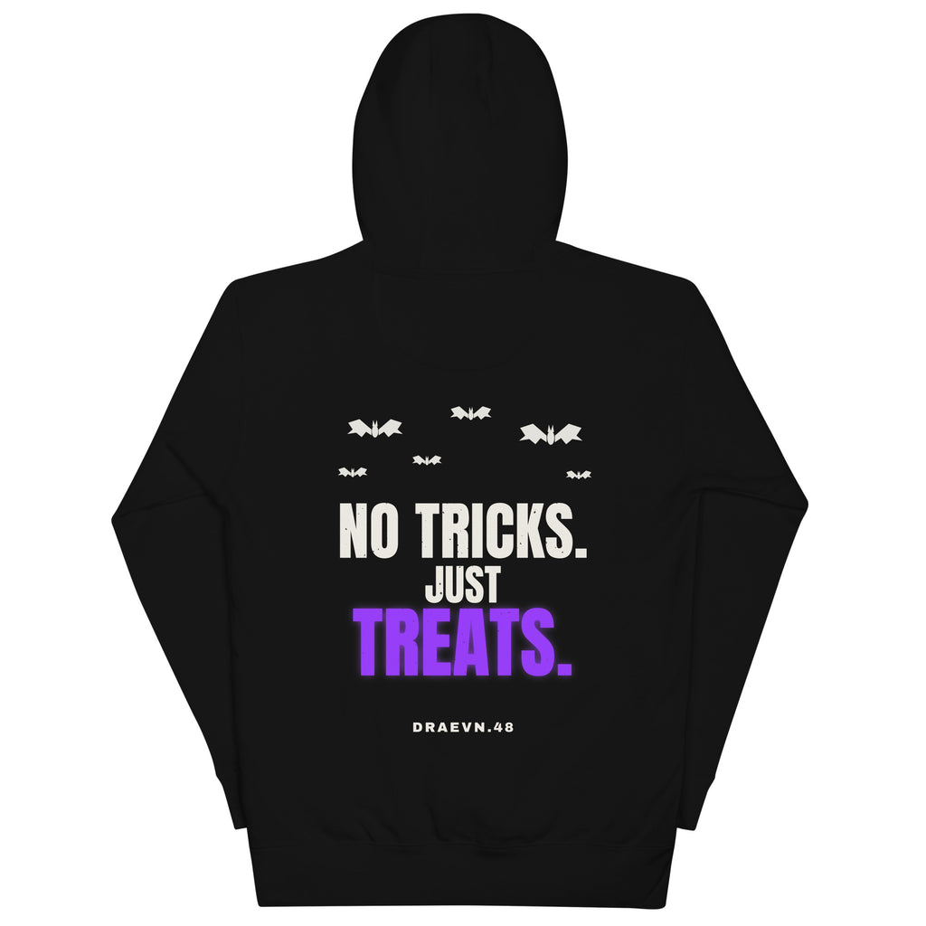 DRAEVN.48 No Tricks Just Treats Hoodie – Halloween Limited, Black, back view