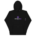 DRAEVN.48 — Drop 001 Graphic Hoodie – Black, front view
