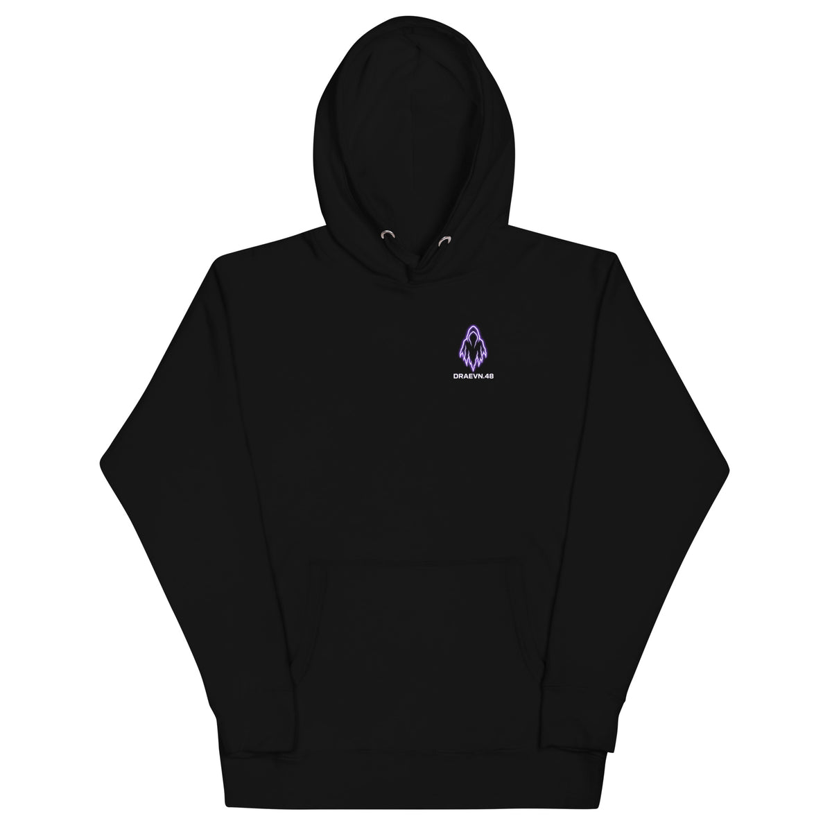 DRAEVN.48 After Dark Spirits Hoodie – Halloween Limited, Black, front view