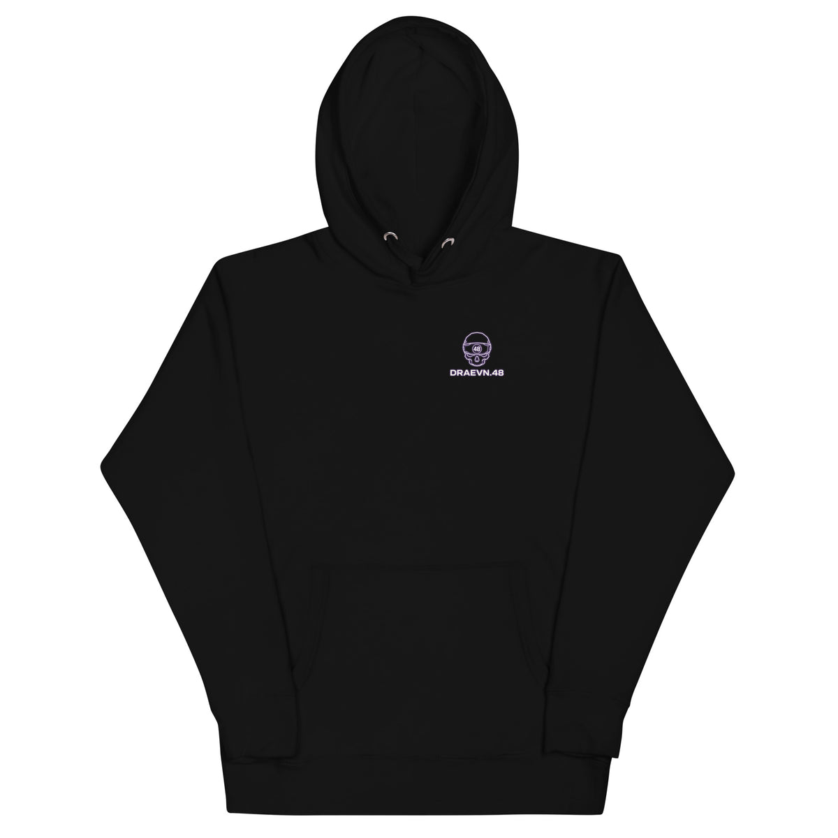 DRAEVN.48 Ghost Riders 48 Hoodie – Halloween Limited, Black, front view