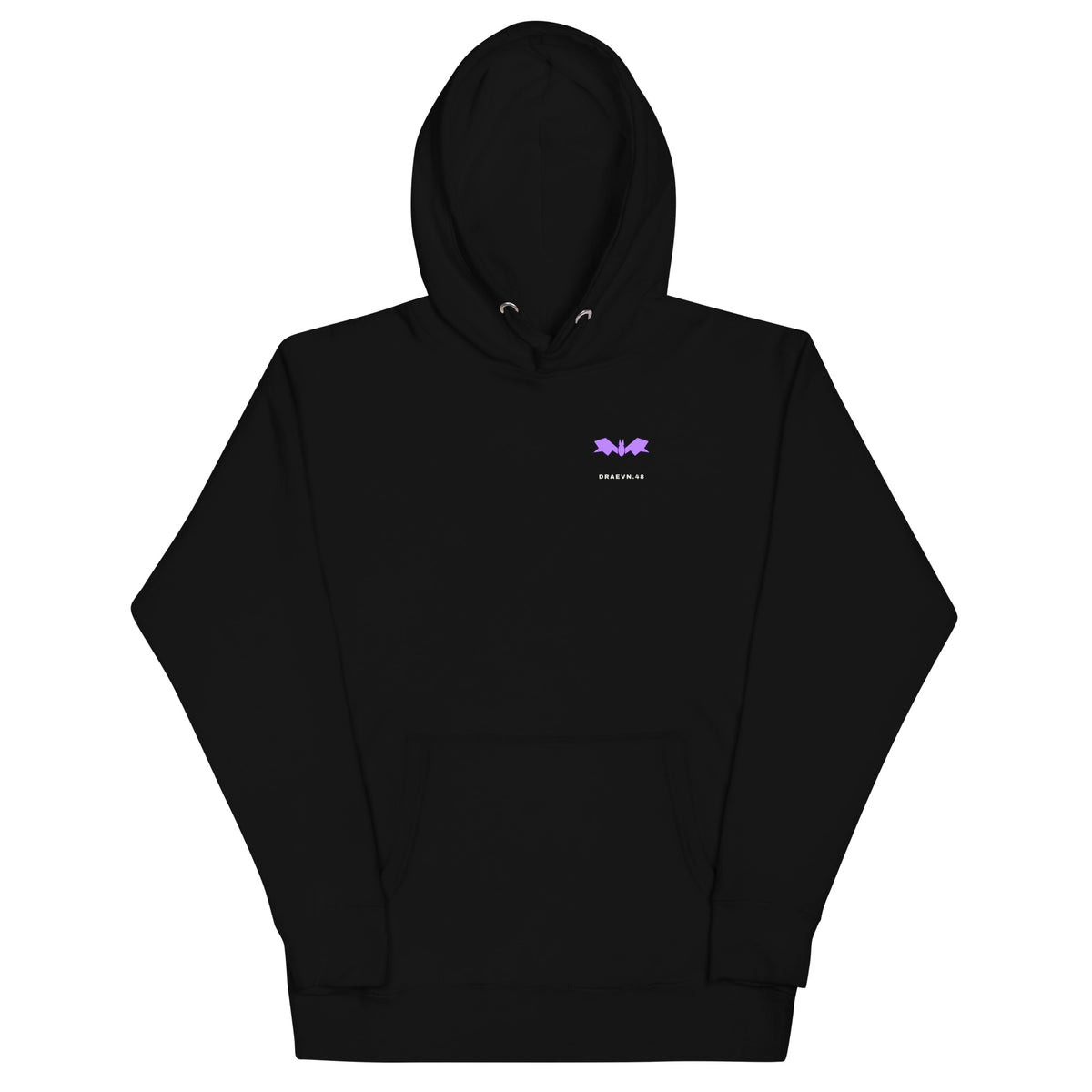 DRAEVN.48 Dead Serious About Style Hoodie – Halloween Limited, Black, front view