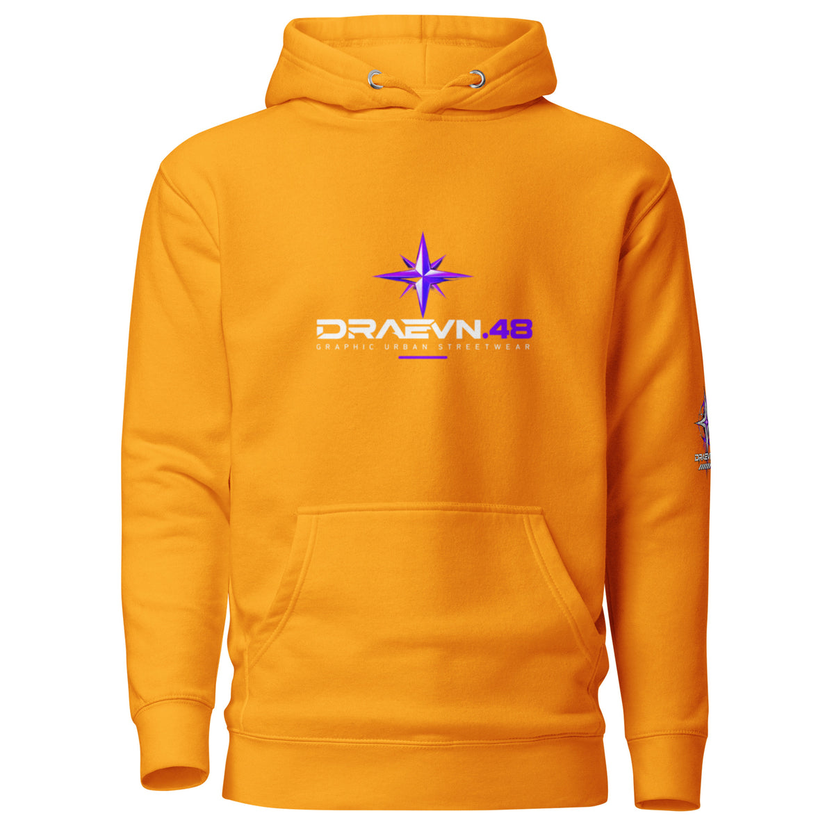 DRAEVN.48 Drop 001 Graphic Hoodie – Team Gold