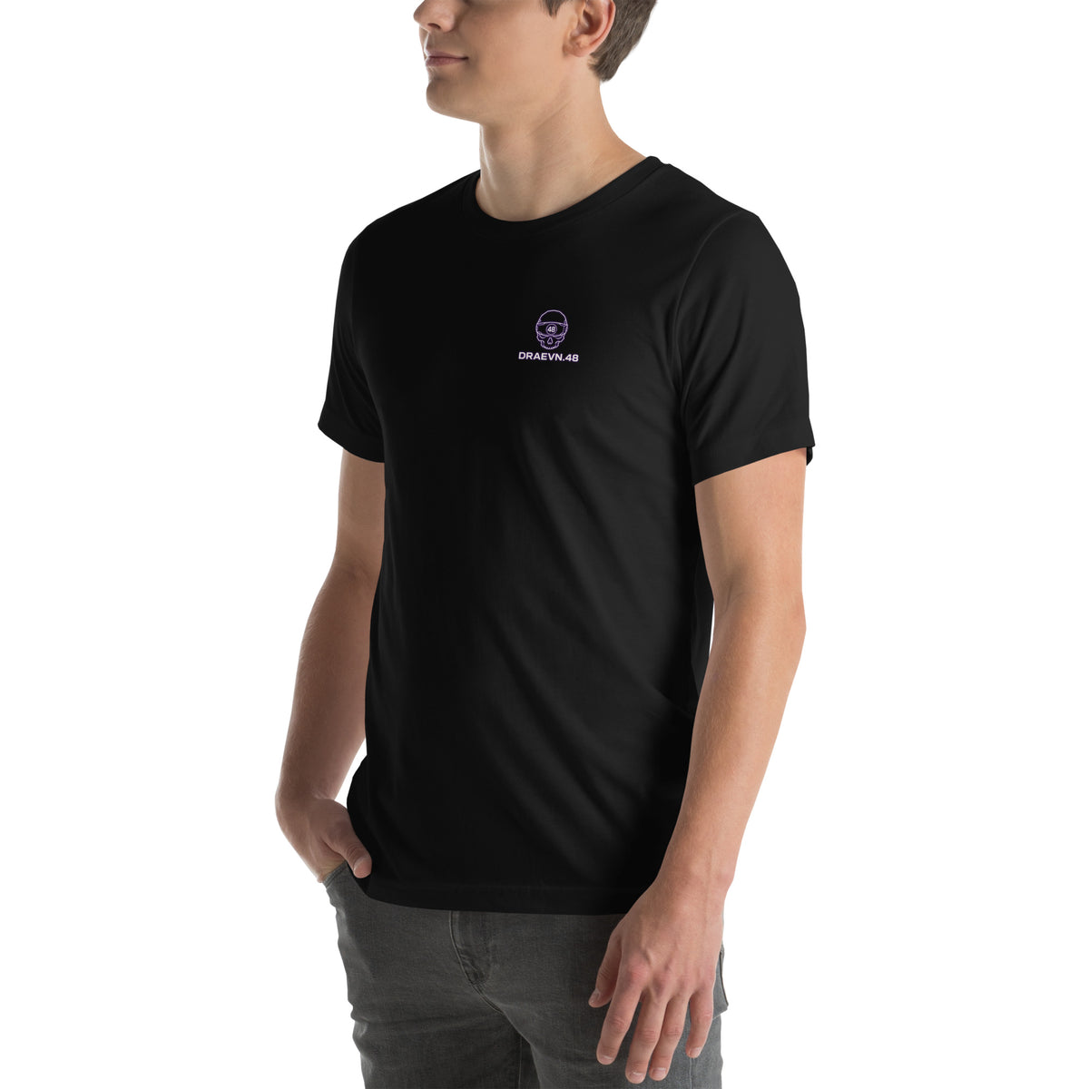 DRAEVN.48 Ghost Riders 48 Tee – Halloween Limited, Black, left front view