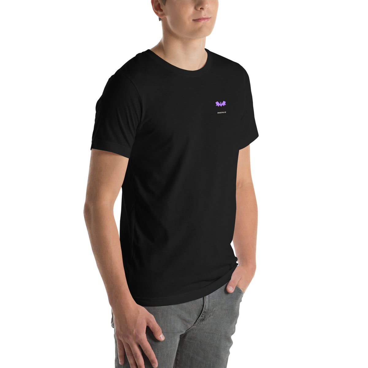 DRAEVN.48 Dead Serious About Style Tee – Halloween Limited, Black, right front view
